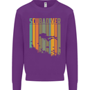 Scuba Diver Diving Dive Mens Sweatshirt Jumper Purple
