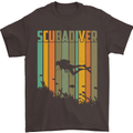 Scuba Diver Diving Dive Mens T-Shirt Cotton Gildan Dark Chocolate