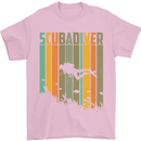 Scuba Diver Diving Dive Mens T-Shirt Cotton Gildan Light Pink