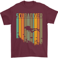 Scuba Diver Diving Dive Mens T-Shirt Cotton Gildan Maroon