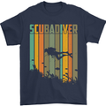 Scuba Diver Diving Dive Mens T-Shirt Cotton Gildan Navy Blue