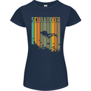 Scuba Diver Diving Dive Womens Petite Cut T-Shirt Navy Blue