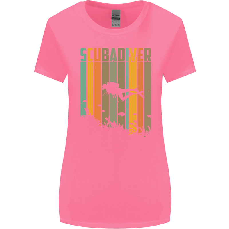 Scuba Diver Diving Dive Womens Wider Cut T-Shirt Azalea