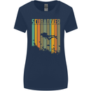 Scuba Diver Diving Dive Womens Wider Cut T-Shirt Navy Blue