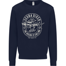 Scuba Diver the Ocean Is Calling Diving Mens Sweatshirt Jumper Navy Blue