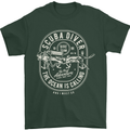 Scuba Diver the Ocean Is Calling Diving Mens T-Shirt Cotton Gildan Forest Green