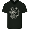 Scuba Diver the Ocean Is Calling Diving Mens V-Neck Cotton T-Shirt Black