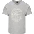 Scuba Diver the Ocean Is Calling Diving Mens V-Neck Cotton T-Shirt Sports Grey