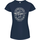 Scuba Diver the Ocean Is Calling Diving Womens Petite Cut T-Shirt Navy Blue