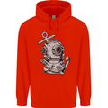 Scuba Diving Anchor Diver Sailing Sailor Childrens Kids Hoodie Bright Red