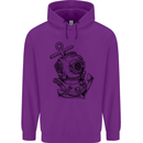 Scuba Diving Anchor Diver Sailing Sailor Childrens Kids Hoodie Purple
