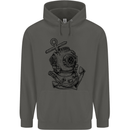Scuba Diving Anchor Diver Sailing Sailor Childrens Kids Hoodie Storm Grey