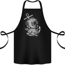 Scuba Diving Anchor Diver Sailing Sailor Cotton Apron 100% Organic Black