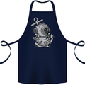 Scuba Diving Anchor Diver Sailing Sailor Cotton Apron 100% Organic Navy Blue