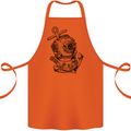 Scuba Diving Anchor Diver Sailing Sailor Cotton Apron 100% Organic Orange