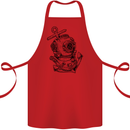 Scuba Diving Anchor Diver Sailing Sailor Cotton Apron 100% Organic Red