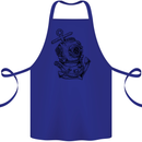 Scuba Diving Anchor Diver Sailing Sailor Cotton Apron 100% Organic Royal Blue