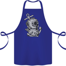 Scuba Diving Anchor Diver Sailing Sailor Cotton Apron 100% Organic Royal Blue