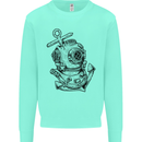 Scuba Diving Anchor Diver Sailing Sailor Kids Sweatshirt Jumper Peppermint