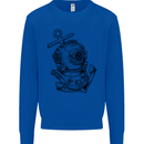 Scuba Diving Anchor Diver Sailing Sailor Kids Sweatshirt Jumper Royal Blue