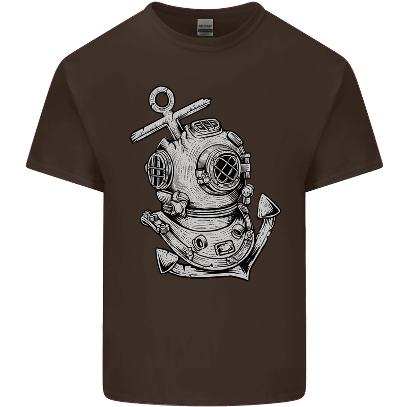 Scuba Diving Anchor Diver Sailing Sailor Kids T-Shirt Childrens Chocolate