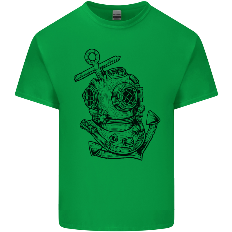 Scuba Diving Anchor Diver Sailing Sailor Kids T-Shirt Childrens Irish Green