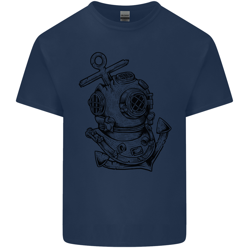 Scuba Diving Anchor Diver Sailing Sailor Kids T-Shirt Childrens Navy Blue