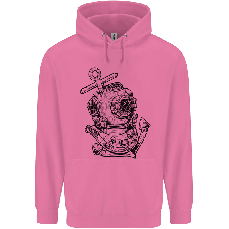 Scuba Diving Anchor Diver Sailing Sailor Mens 80% Cotton Hoodie Azelea