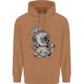 Scuba Diving Anchor Diver Sailing Sailor Mens 80% Cotton Hoodie Caramel Latte