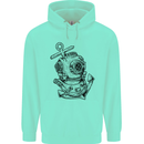 Scuba Diving Anchor Diver Sailing Sailor Mens 80% Cotton Hoodie Peppermint