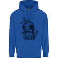 Scuba Diving Anchor Diver Sailing Sailor Mens 80% Cotton Hoodie Royal Blue