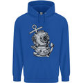 Scuba Diving Anchor Diver Sailing Sailor Mens 80% Cotton Hoodie Royal Blue