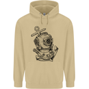 Scuba Diving Anchor Diver Sailing Sailor Mens 80% Cotton Hoodie Sand