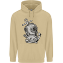 Scuba Diving Anchor Diver Sailing Sailor Mens 80% Cotton Hoodie Sand