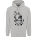 Scuba Diving Anchor Diver Sailing Sailor Mens 80% Cotton Hoodie Sports Grey