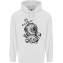 Scuba Diving Anchor Diver Sailing Sailor Mens 80% Cotton Hoodie White