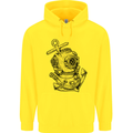 Scuba Diving Anchor Diver Sailing Sailor Mens 80% Cotton Hoodie Yellow