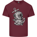 Scuba Diving Anchor Diver Sailing Sailor Mens Cotton T-Shirt Tee Top Maroon