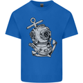 Scuba Diving Anchor Diver Sailing Sailor Mens Cotton T-Shirt Tee Top Royal Blue