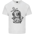 Scuba Diving Anchor Diver Sailing Sailor Mens Cotton T-Shirt Tee Top White