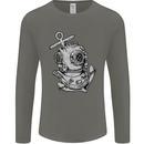 Scuba Diving Anchor Diver Sailing Sailor Mens Long Sleeve T-Shirt Charcoal