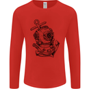Scuba Diving Anchor Diver Sailing Sailor Mens Long Sleeve T-Shirt Red