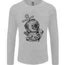 Scuba Diving Anchor Diver Sailing Sailor Mens Long Sleeve T-Shirt Sports Grey