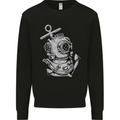 Scuba Diving Anchor Diver Sailing Sailor Mens Sweatshirt Jumper Black