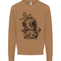 Scuba Diving Anchor Diver Sailing Sailor Mens Sweatshirt Jumper Caramel Latte