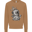 Scuba Diving Anchor Diver Sailing Sailor Mens Sweatshirt Jumper Caramel Latte