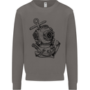Scuba Diving Anchor Diver Sailing Sailor Mens Sweatshirt Jumper Charcoal