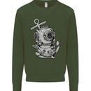 Scuba Diving Anchor Diver Sailing Sailor Mens Sweatshirt Jumper Forest Green