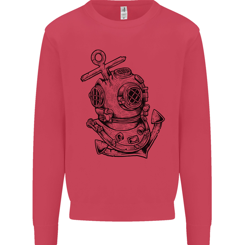 Scuba Diving Anchor Diver Sailing Sailor Mens Sweatshirt Jumper Heliconia