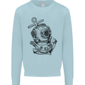 Scuba Diving Anchor Diver Sailing Sailor Mens Sweatshirt Jumper Light Blue